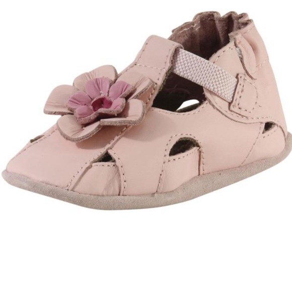 NIB Robeez Mini Shoes Infant Girl's Pretty Pansy Soft Sole Shoes 12-18 months - Picture 2 of 10